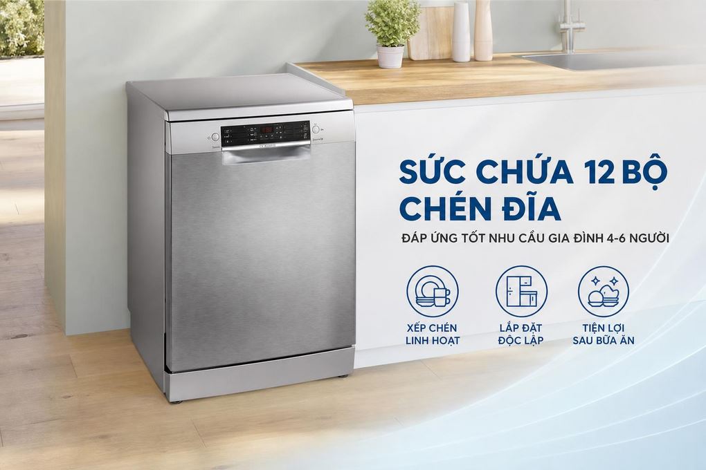 Ảnh minh họa Máy rửa chén độc lập Bosch SMS26AI01F 2