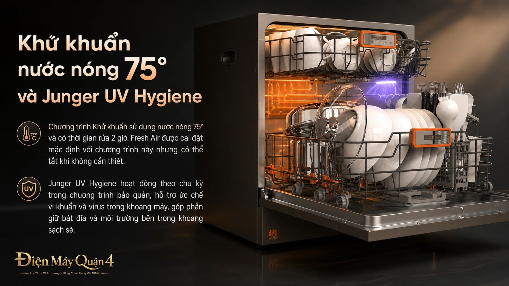Ảnh minh họa Máy rửa chén Junger DWJ-133-AI-PRO 3