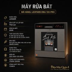  Máy rửa chén Junger DWJ-133-AI-PRO 