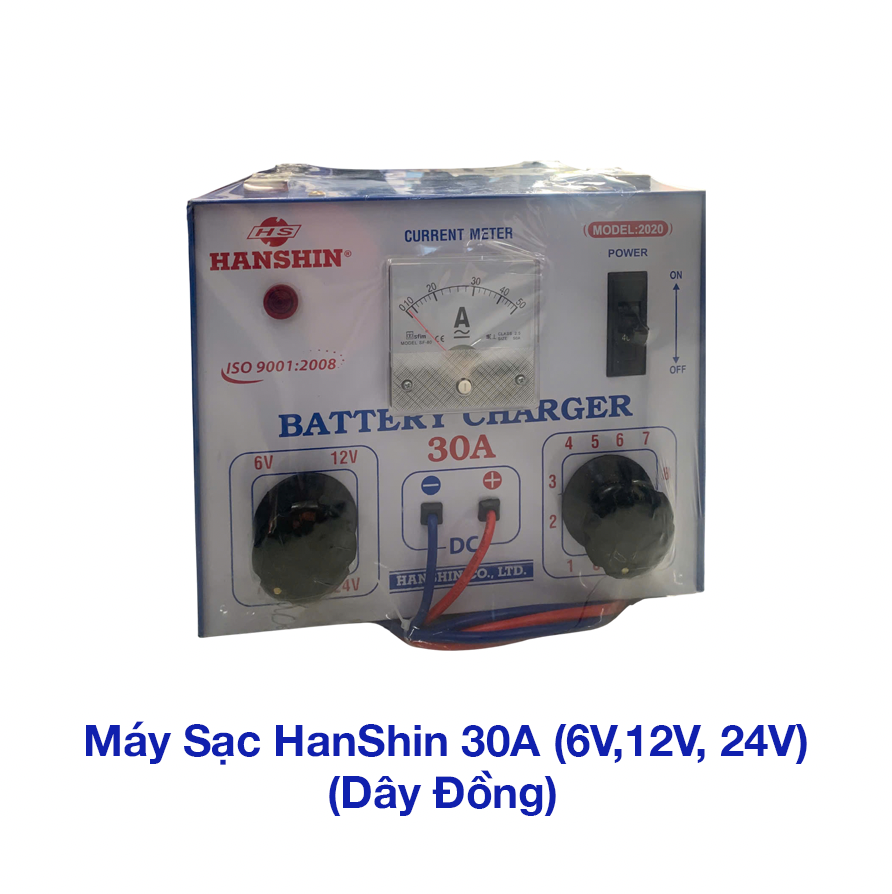 Ảnh minh họa Máy Sạc Ắc Quy HanShin Tăng Giảm 30A (6V, 12V, 24V, Dây Nhôm & Dây Đồng) 3