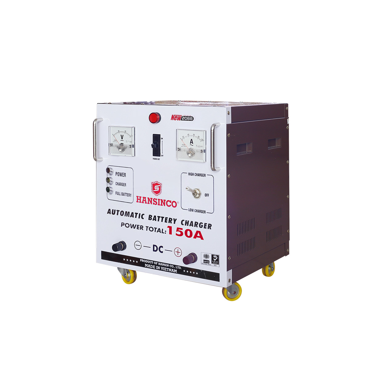 Máy Sạc Ắc Quy HANSINCO Tự Động 150A (12V hoặc 24V, Dây Nhôm, Dây Đồng)