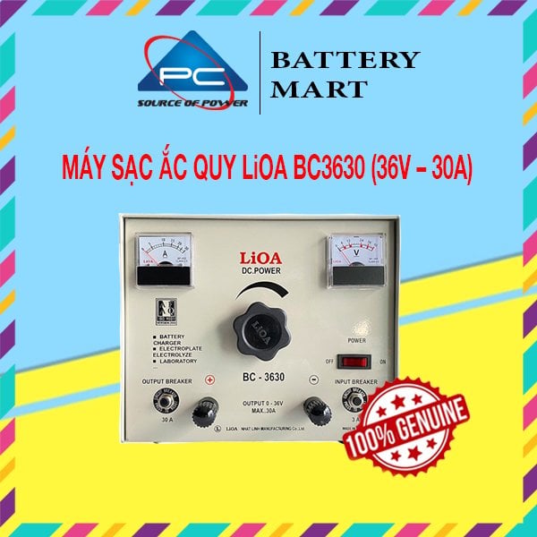 Ảnh minh họa Máy Sạc Ắc Quy LiOA Tăng Giảm BC3630 (30A - 36V) 1