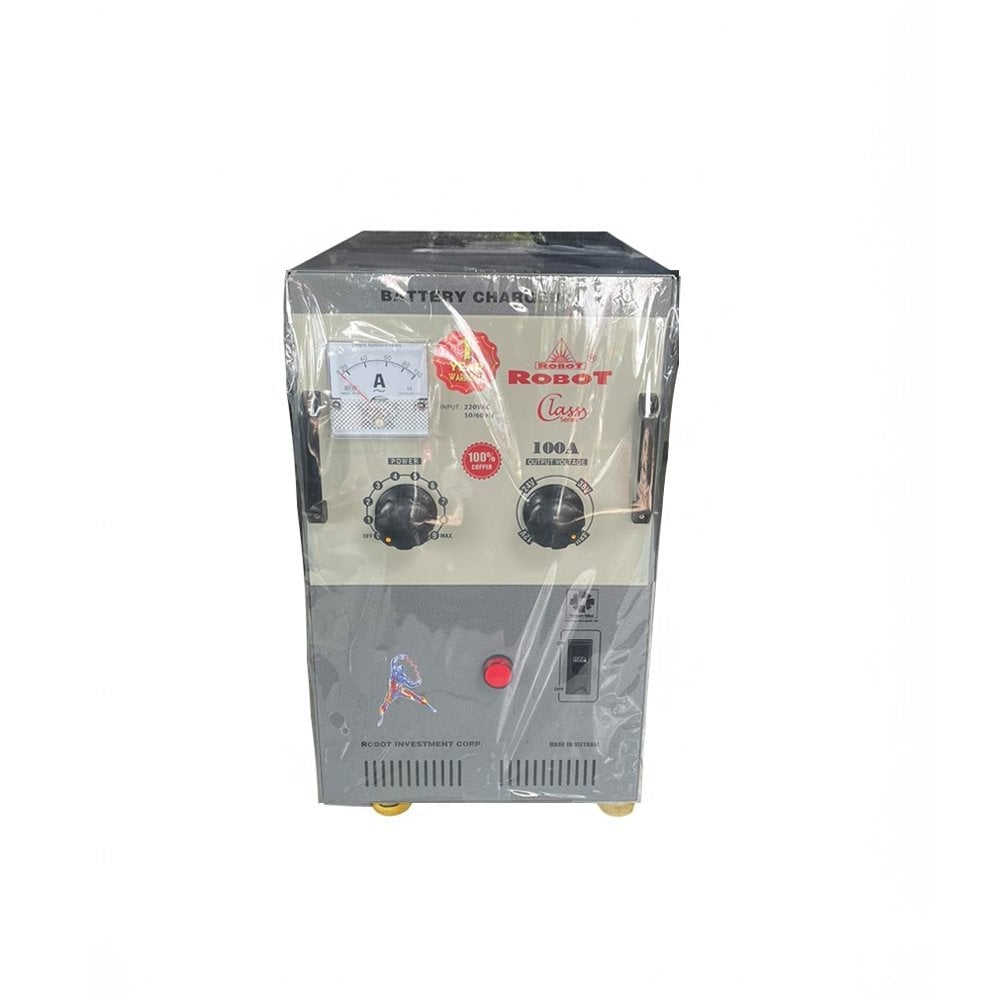 Máy sạc ắc quy Robot tăng giảm 100A (12V-24V-36V-48V, Dây Nhôm,Dây đồng)
