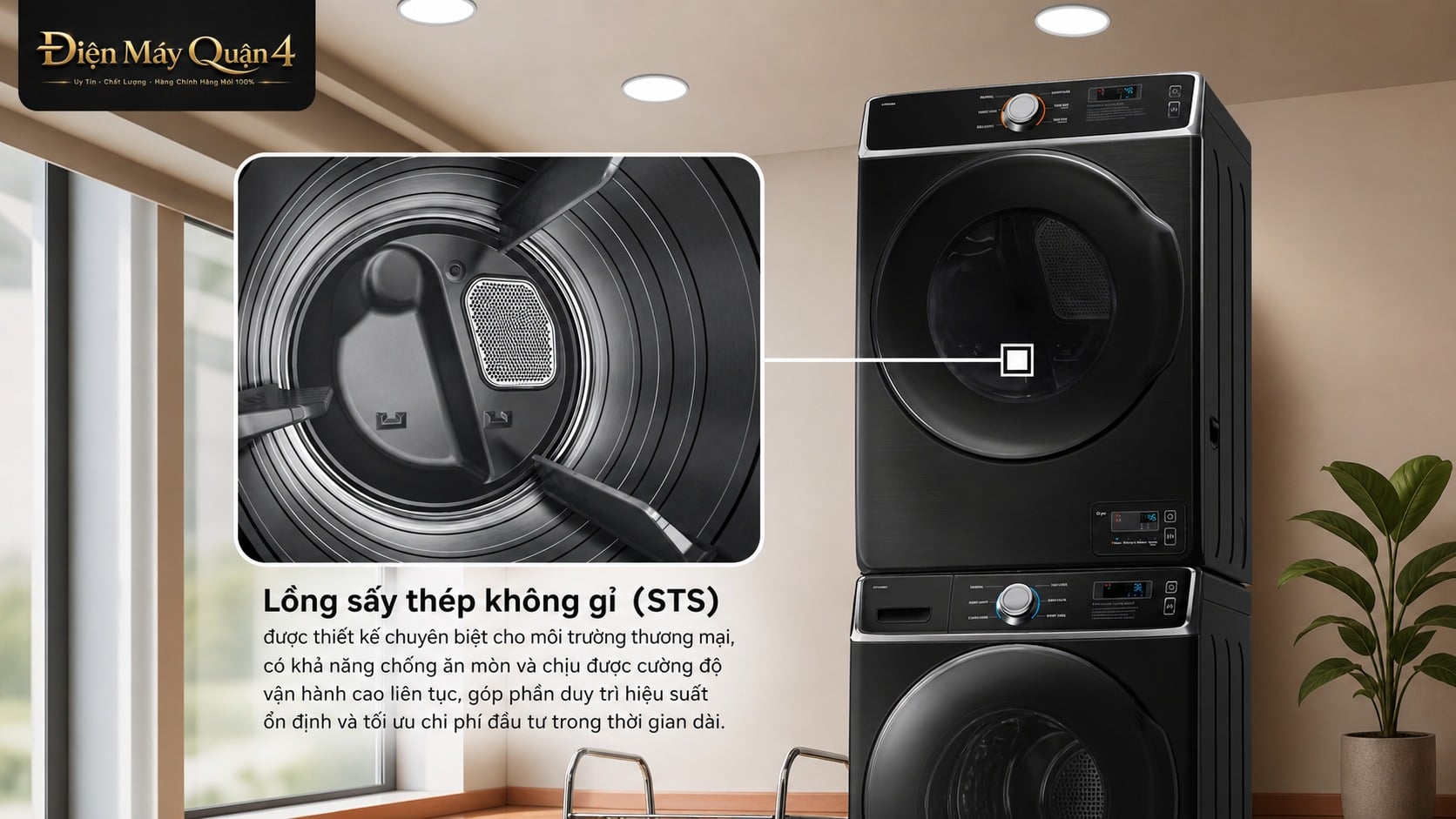 Ảnh minh họa Máy sấy công nghiệp Samsung Speed Drying DV14HG94GCGVSV (14kg) 3
