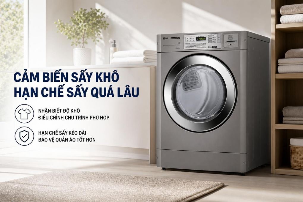 Ảnh minh họa Máy sấy thông hơi công nghiệp LG 10.2 kg CDG27RUQES 1