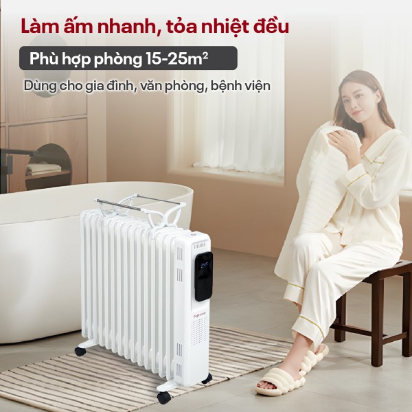 Ảnh minh họa Máy sưởi dầu Fujihome OH8615 1