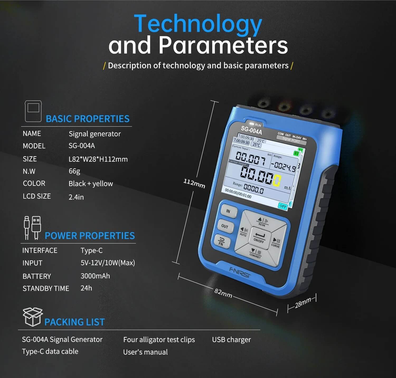 Ảnh minh họa Máy tạo tín hiệu FNIRSI® SG-004A Signal Generator 1