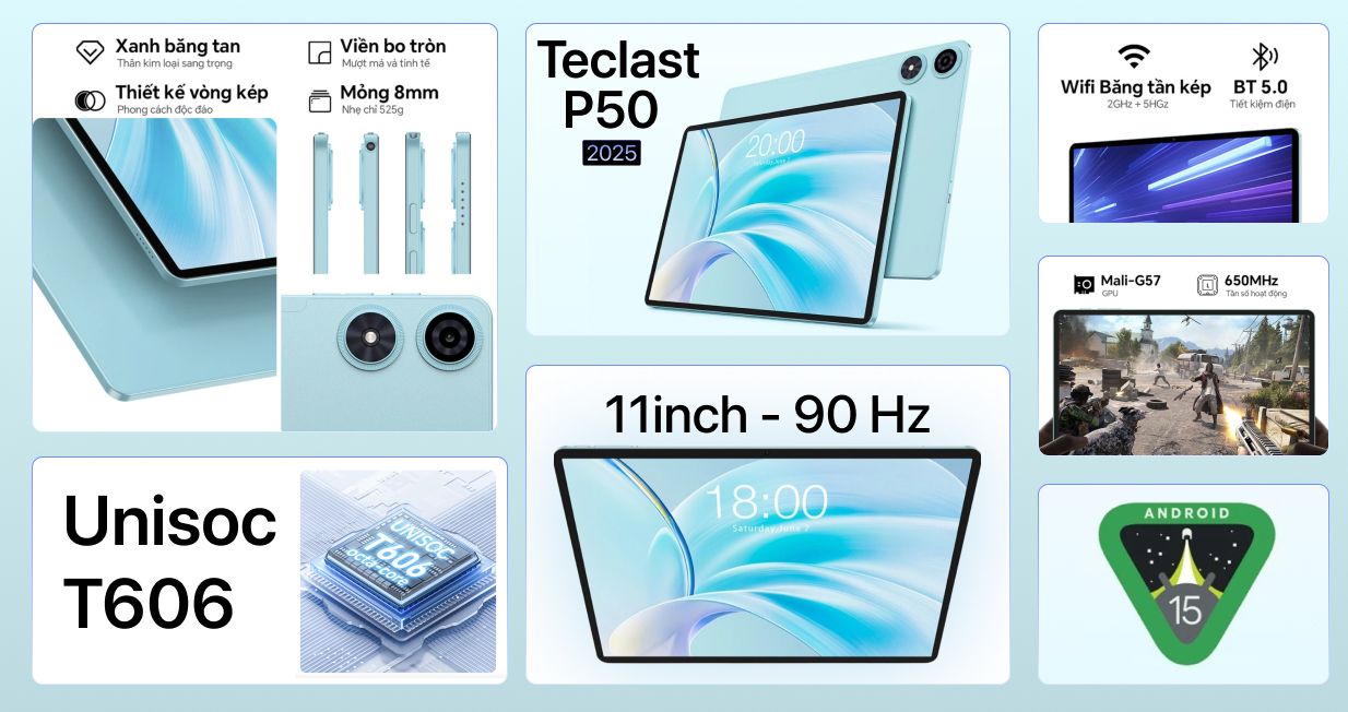 Máy tính bảng Teclast 4G P50 4GB 128GB