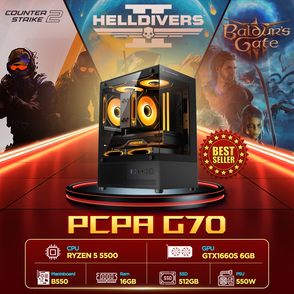 Máy tính PCPA G70 (R5 5500/16GB/GTX 1660 Super 6Gb)