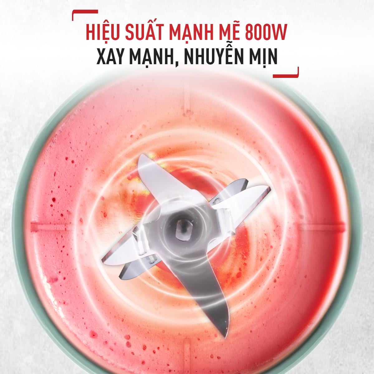 Ảnh minh họa Máy xay sinh tố Tefal BlendForce BL438831- 800W, cối thủy tinh 1