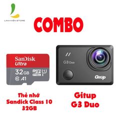  Combo Camera Hành Trình GITUP G3 DUO Và Thẻ Nhớ SANDISK ULTRA A1 CLASS 