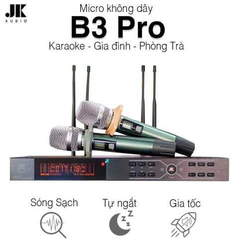Micro JKaudio B3 Pro, Cảm biến tự ngắt, Dò sóng sạch, Cảm biến gia tốc