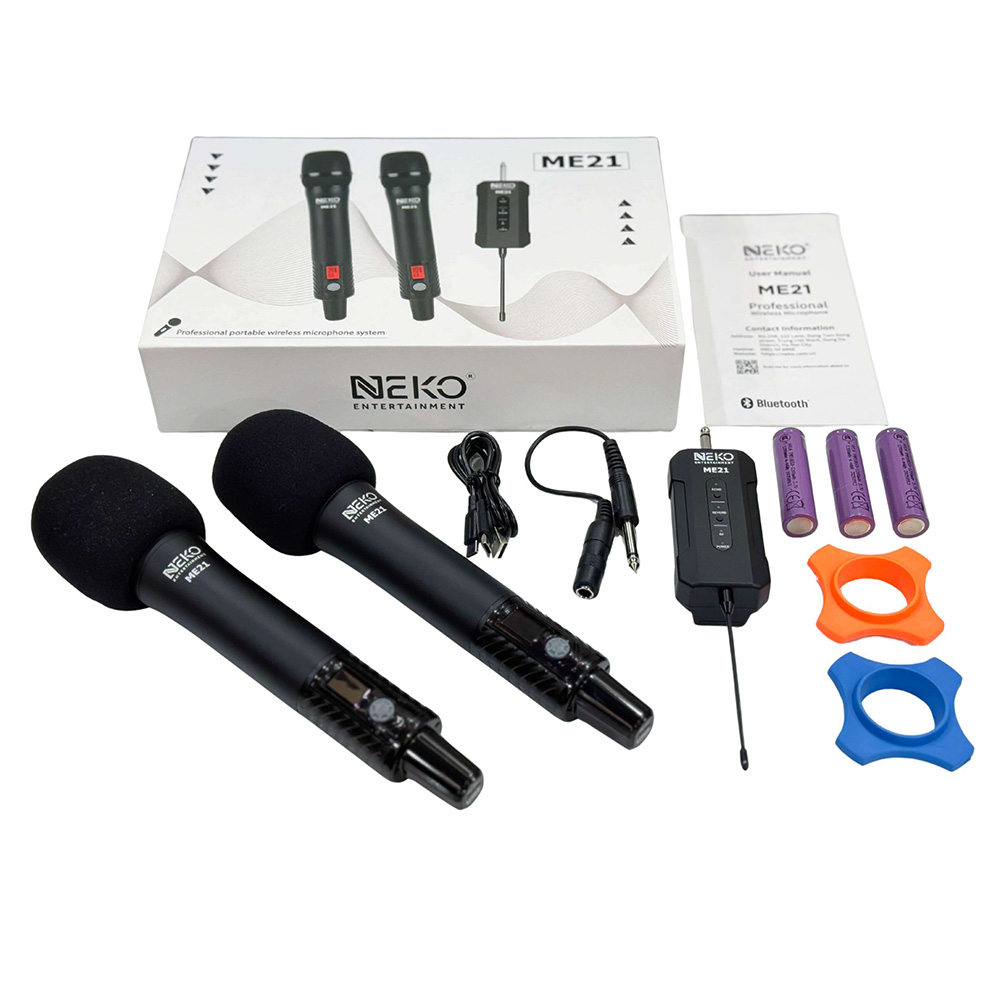 Ảnh minh họa Micro Karaoke NEKO ME21 – Echo Reverb Chuyên Nghiệp, Có Bluetooth 1