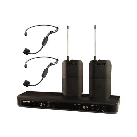Micro Shure BLX1288A/P31, 2 kênh, phạm vi hoạt động 100m, pin AA 14