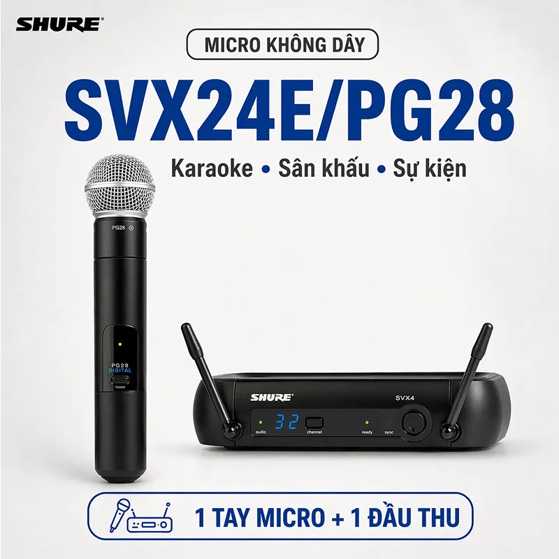 Ảnh minh họa Micro Shure SVX24E/PG28 1
