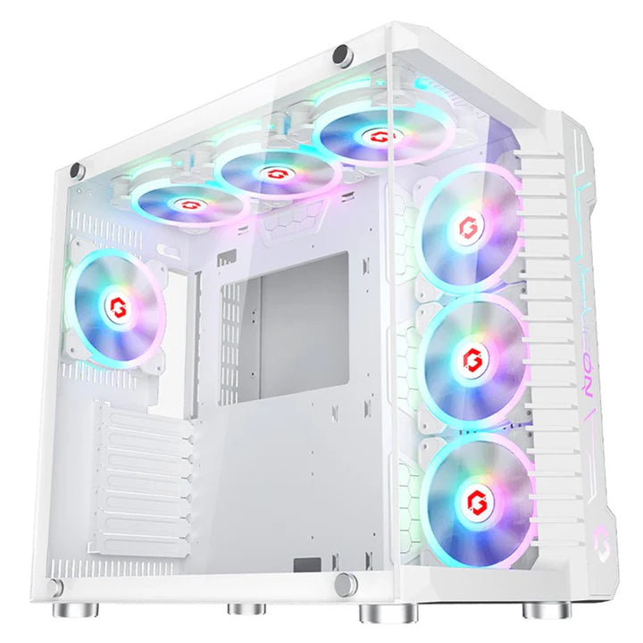 Ảnh minh họa Vỏ máy tính chơi game Mid Tower GAMEON Emperor Arctic III Series – Trắng kèm 7 quạt ARGB PWM 3