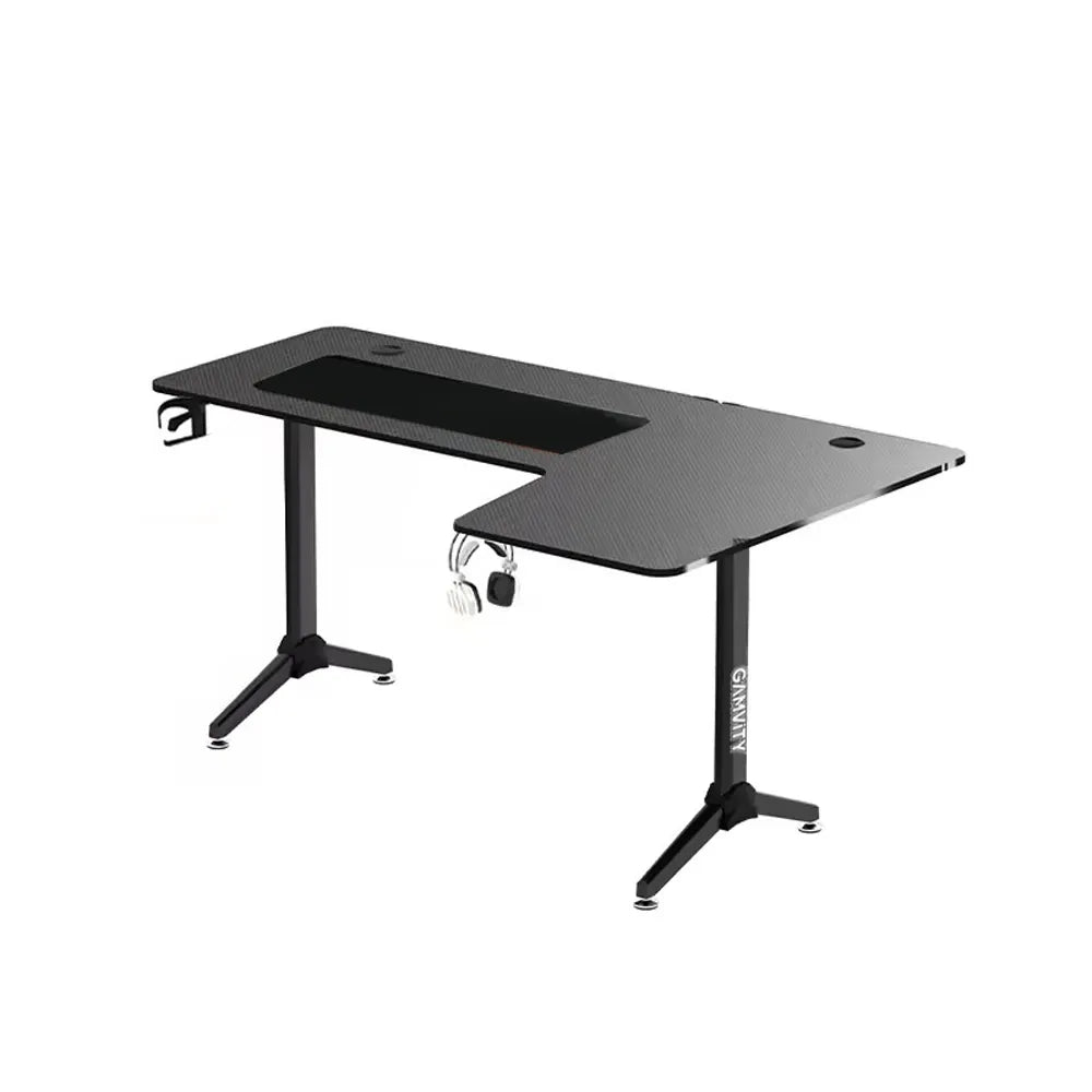 Ảnh minh họa Bàn gaming chuyên nghiệp Gamvity dạng chữ L (1600*1000*750) - bên phải, màu đen 1