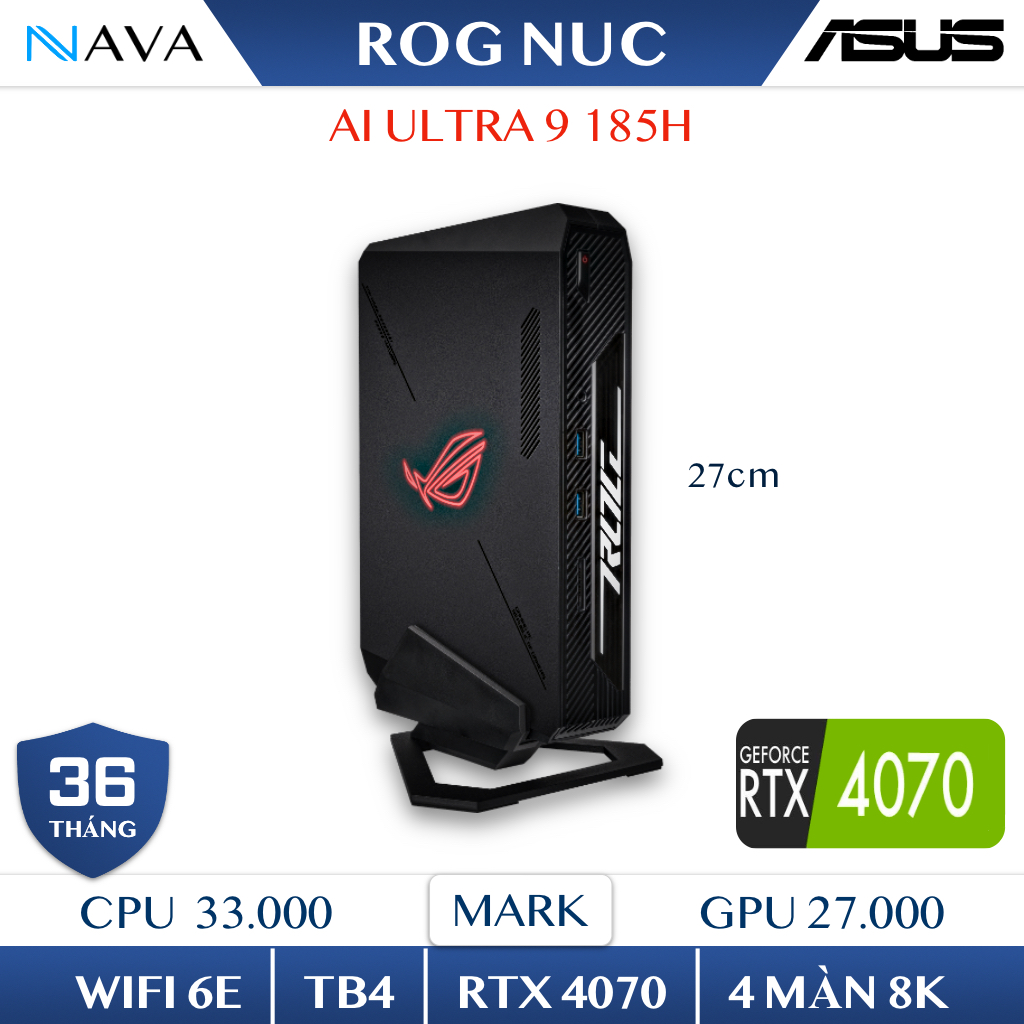 Mini PC ASUS ROG NUC 970 - RTX 4070 - 8GB
