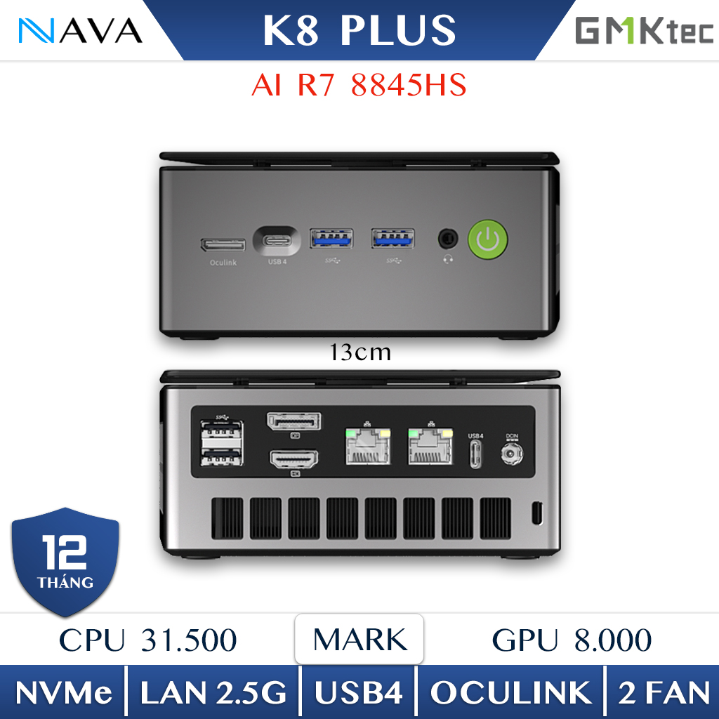 Mini PC GMK NUCBOX K8 PLUS - Ryzen 7 8845HS - OCuLink