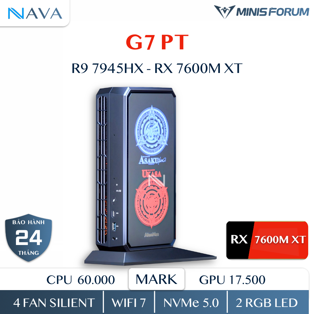 Ảnh minh họa Mini PC Minisforum AtomMan G7 PT - Ryzen 9 7945HX - Radeon RX 7600M 1