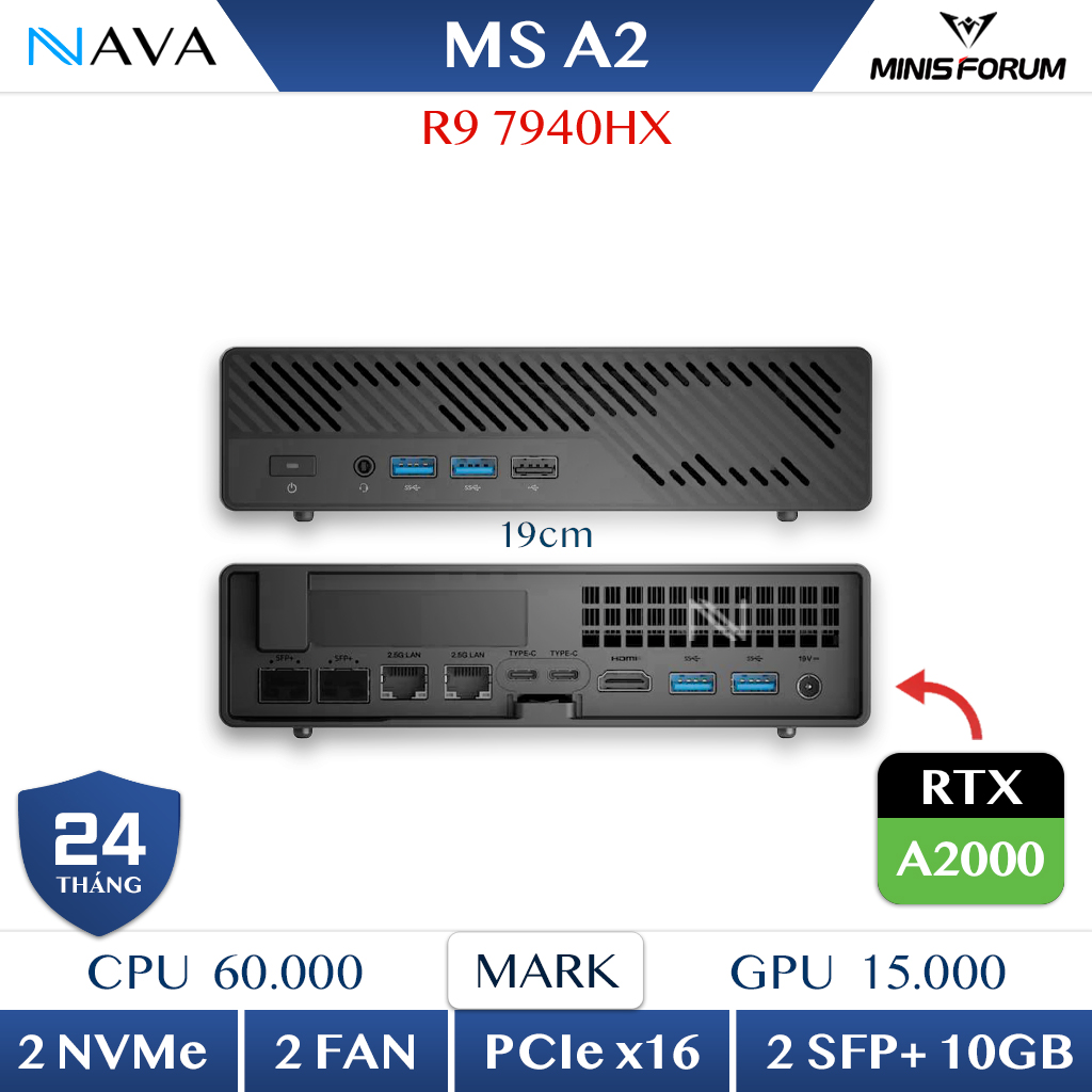 Ảnh minh họa Mini PC Minisforum MS-A2 - Ryzen 9 7940HX/9955HX 1