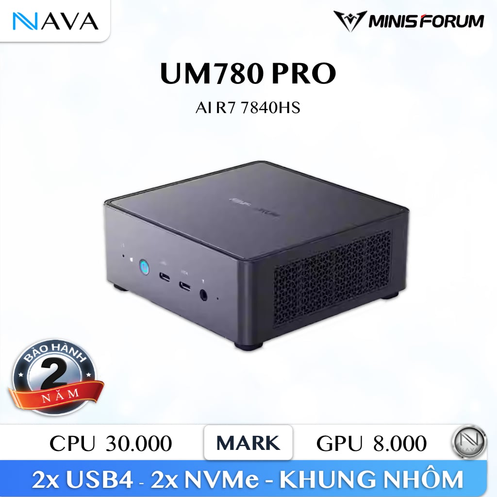 Ảnh minh họa Mini PC Minisforum UM780 PRO - Ryzen 7 7840HS - Radeon 780M 1