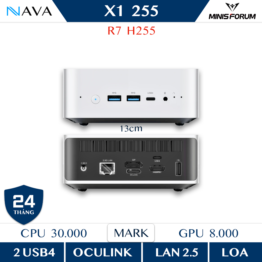 Mini PC Minisforum X1-255 - USB4
