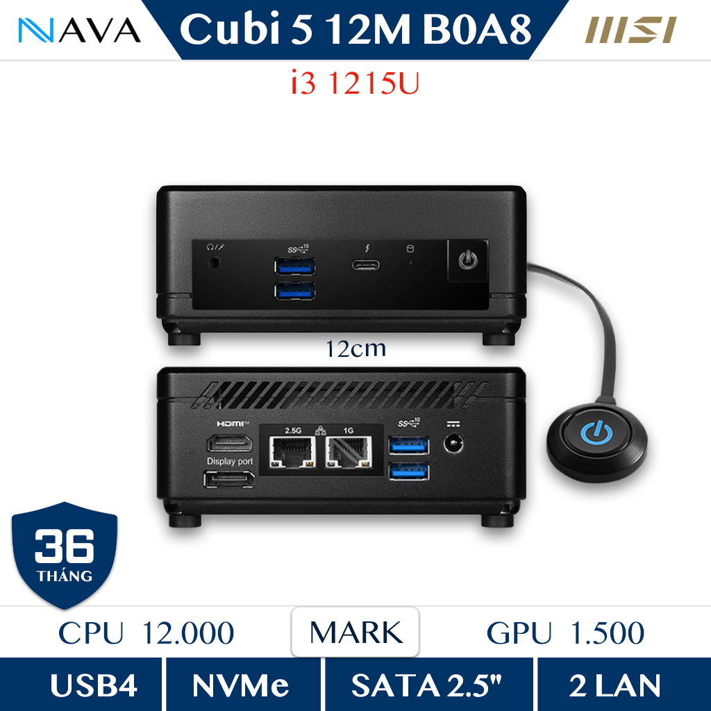 Mini PC MSI Cubi 5 12M B0A8 - Core i3-1215U