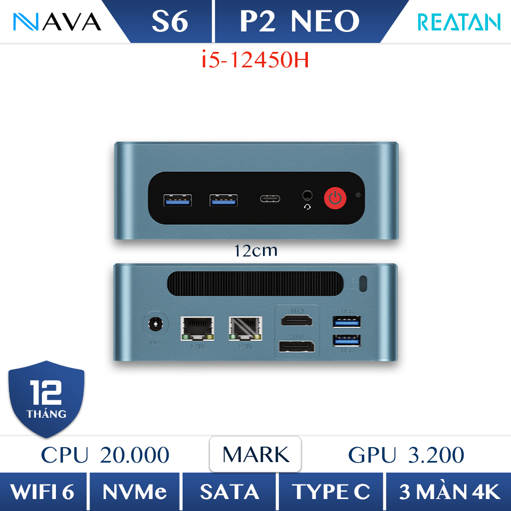 Mini PC REATAN S6 - Core i5-12450H