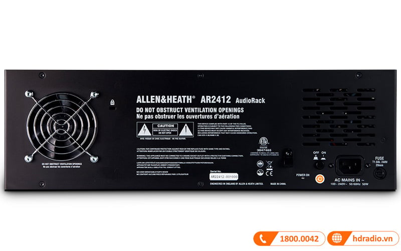 Ảnh minh họa Mixer Allen & Heath AR2412, 12 đầu ra 3