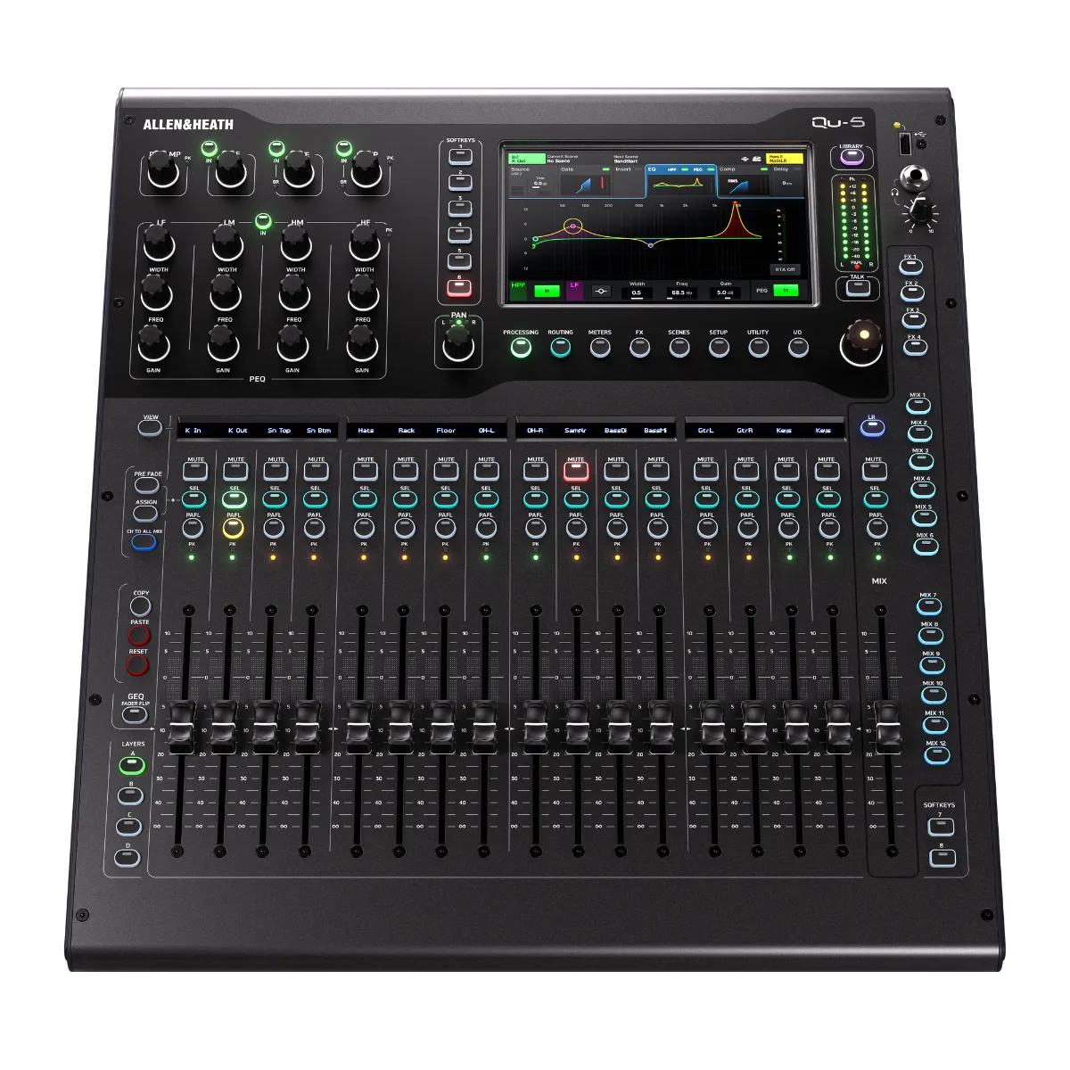 Ảnh minh họa Mixer Allen & Heath Qu-5 (Digital, 36 kênh, 12 bus) 1