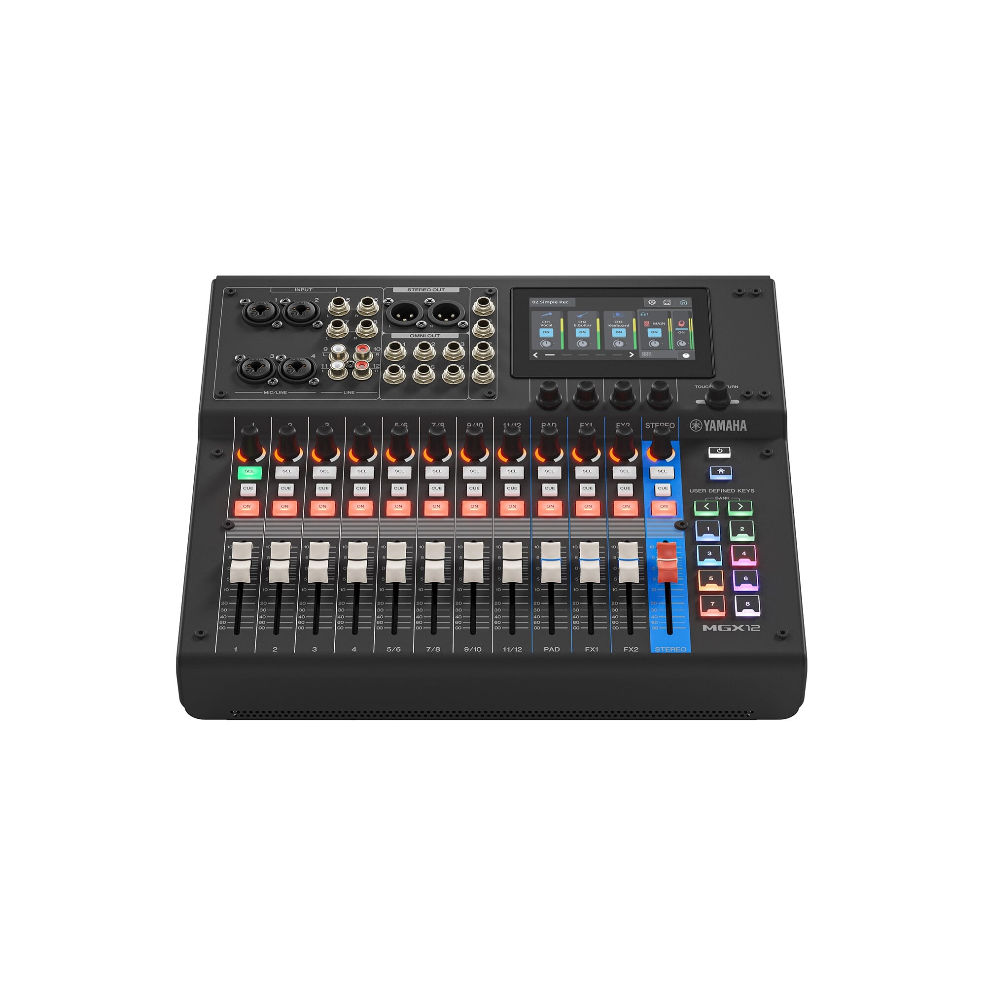 Ảnh minh họa Mixer Analog Yamaha MGX12 W 12 kênh màu trắng 2