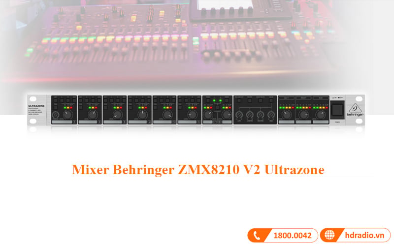 Ảnh minh họa Mixer Behringer ZMX8210 V2 Ultrazone 8 Kênh, 3 Bus 1