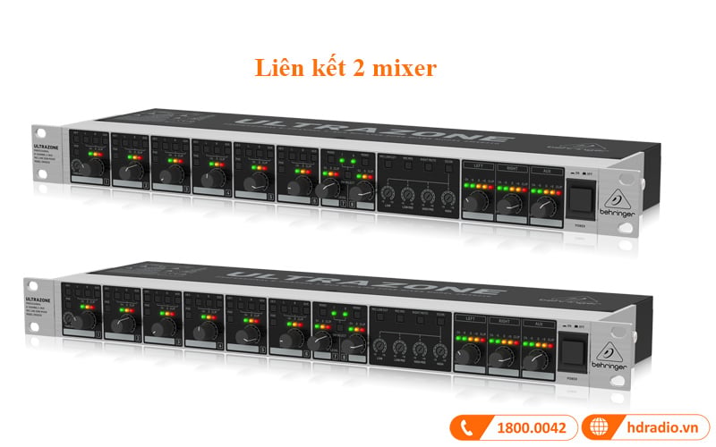 Ảnh minh họa Mixer Behringer ZMX8210 V2 Ultrazone 8 Kênh, 3 Bus 3