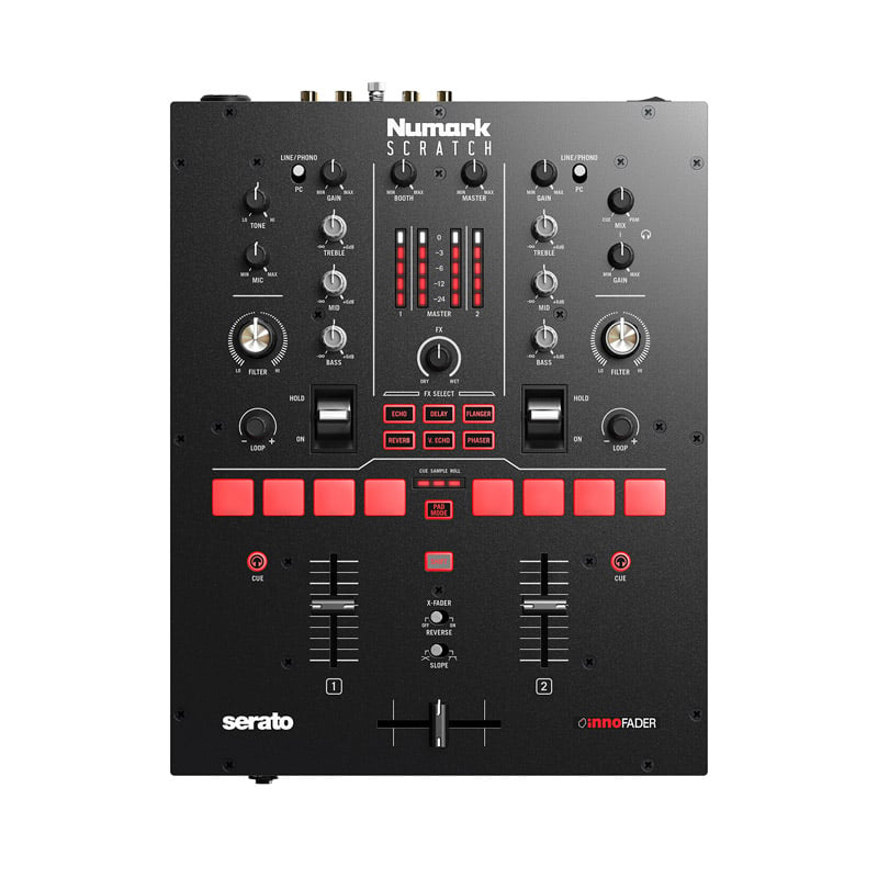 Mixer DJ Numark Scratch, 2 kênh, Serato DJ Pro, Serato DVS, XRL, RCA