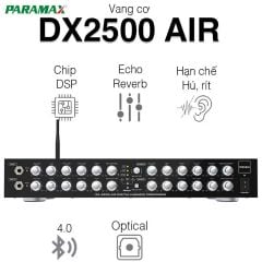  Mixer Paramax DX2500 AIR, DSP, Optical, Chống hú, Bluetooth, Echo + 