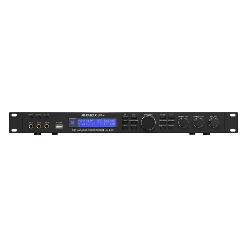 Ảnh minh họa Mixer Paramax MX220, Optical, Chống hú rít, Echo 1