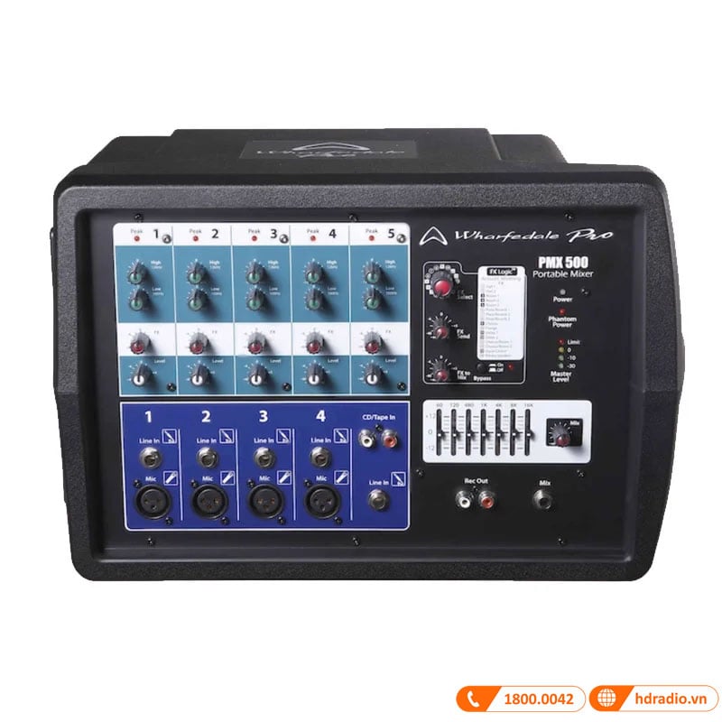 Ảnh minh họa Mixer Wharfedale PMX 500, 5 kênh, EQ, USB 1