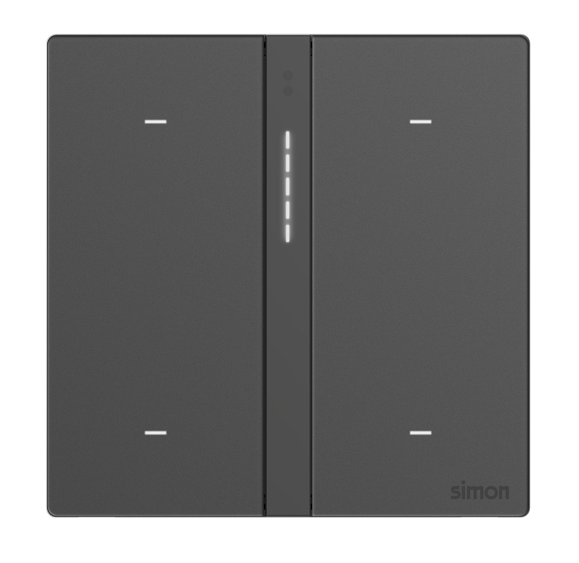 Module công tắc bối cảnh bốn Simon M7 Smart Màu xám 66E8008GTY-4D