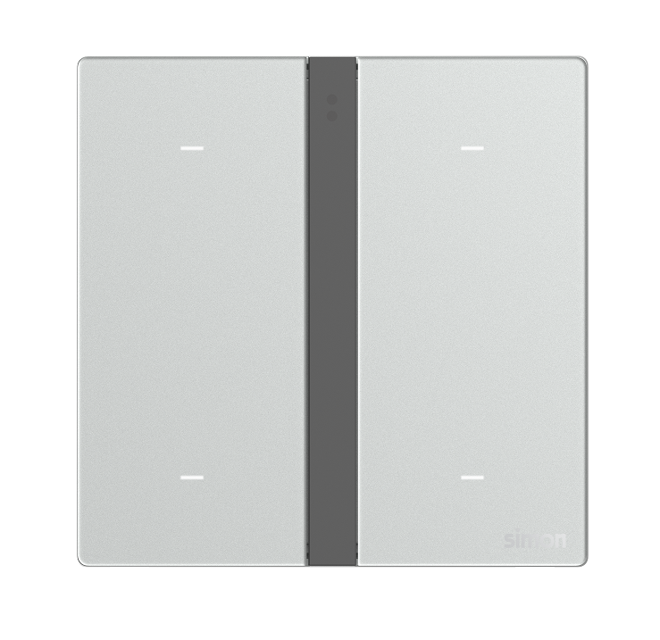 Module công tắc bốn Simon M7 Smart Màu Bạc 66E8004GTY-4E