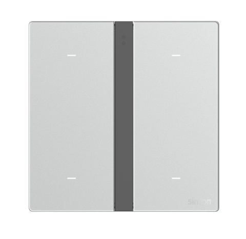 Module công tắc bốn Simon M7 Smart Màu Bạc 66E8004GTY-4E