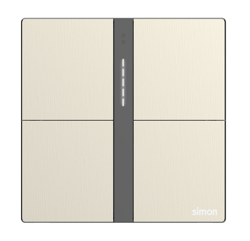 Module công tắc bốn Simon M7 Smart (Metal Gold) 66E8004MTY-2C Màu vàng