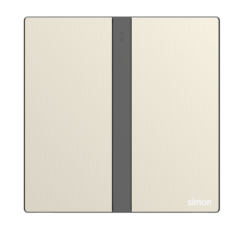 Module công tắc đôi Simon M7 Smart (Metal Gold) 66E8002MTY-2C màu vàng