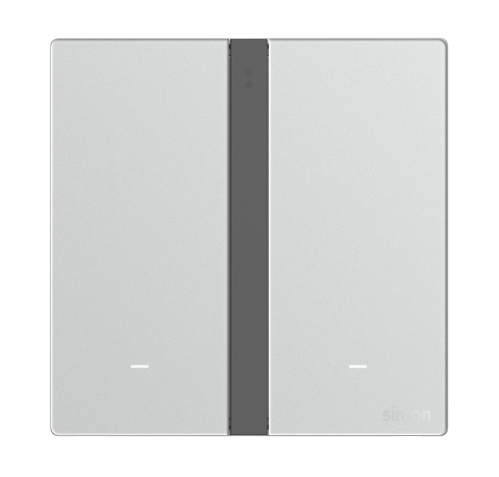 Module công tắc đôi Simon M7 Smart (Metal Silver) 66E8002MTY-2A Màu bạc