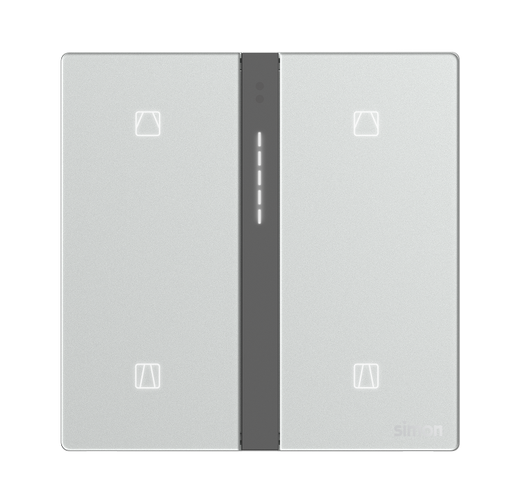 Module công tắc rèm cửa đôi (Metal) Simon M7 Smart 66E8014MTY-2A Màu Bạc
