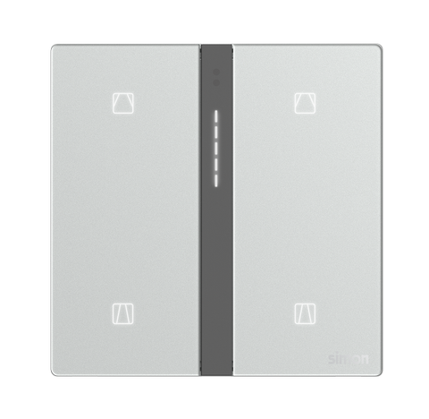 Module công tắc rèm cửa đôi Simon M7 Smart 66E8014MTY-2A Màu Bạc