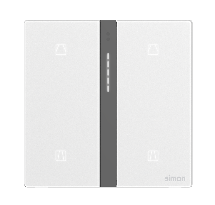 Module công tắc rèm cửa đôi Simon M7 SMart màu trắng 66E8014GTY-4F