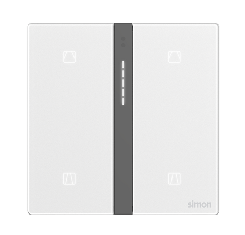 Module công tắc rèm cửa đôi Simon M7 SMart màu trắng 66E8014GTY-4F