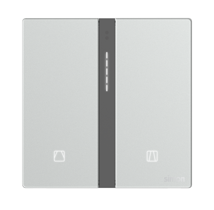 Module công tắc rèm cửa đơn (Metal) Simon M7 Smart 66E8013MTY-2A Màu Bạc