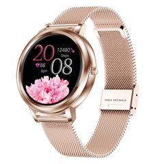  MK20 Steel Strap Gold – Đồng hồ thông minh màn hình IPS 1.09 inch, IP67, đa chức năng 